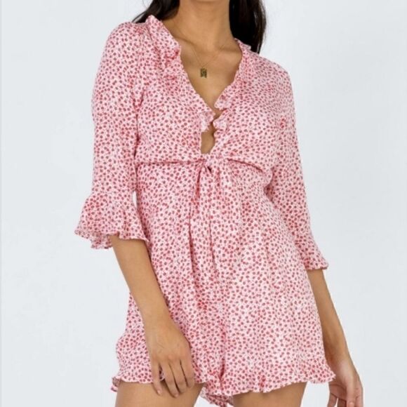Princess Polly aroa playsuit romper red size 8 - Picture 1 of 8